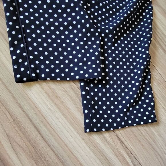 Lauren Ralph Lauren Ogin Pull On Elastic Waist Skinny Dress Pants in Polka Dot - Picture 4 of 12